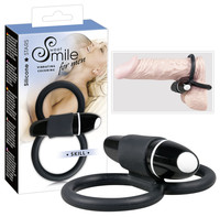 SMILE Skill - vibro pénisz- és heregyűrű (fekete) kép