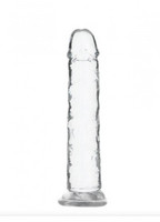 Addiction Crystal - talpas dildó (áttetsző) - 18 cm kép