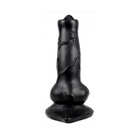 Animalorny - kutya pénisz dildó - 12 cm (fekete) kép