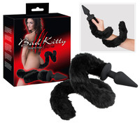 Bad Kitty - anál kúp cicafarokkal (fekete) kép