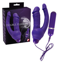 Double Pleasure - análkaros vibrátor (lila) kép