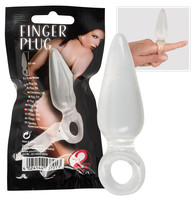 Finger Plug - análujj dildó (áttetsző) kép