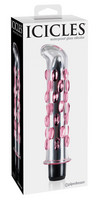 Icicles No. 19 - gyöngyös, üveg G-pont vibrátor (áttetsző-pink) kép