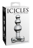 Icicles No. 47 - tripla gyöngyös, üveg anál dildó (áttetsző) kép