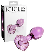 Icicles - virágos üvegkúp (pink) kép