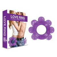 Love Ring - puha gömbös péniszgyűrű (lila) kép