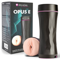 Mystim Opus E Vagina - elektro műpunci maszturbátor (natúr-fekete) kép