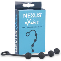Nexus Excite - kis anál gyöngysor (4 golyós) - fekete kép