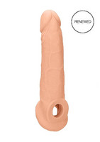 RealRock Penis Sleeve 9 - péniszköpeny (21,5 cm) - natúr kép