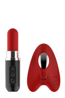 Red Revolution Aphrodite - akkus, rádiós csikló vibrátor szett (piros) kép