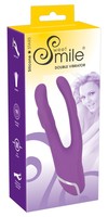SMILE Double - kétágú szilikon vibrátor (lila) kép