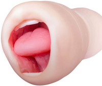 Tracys Dog Cup - élethű műszáj maszturbátor fogakkal (natúr) kép