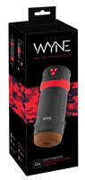 WYNE 04 - akkus, rezgő-szívó maszturbátor (fekete-piros) kép