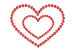 Bijoux Indiscrets Mimi - csillogó szívek mellbimbómatrica (piros) kép