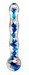 Icicles No. 08 - hullámos, kétvégű, üveg dildó (áttetsző-kék) kép