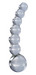 Icicles No. 66 - íves, gömbös, üveg dildó (áttetsző) kép