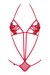 Obsessive Luiza - tulipános, pántos body (piros) kép
