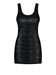 Obsessive Obsydian - hátul fűzős fényes ruha tangával (fekete) - L-XL kép