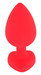 You2Toys Plug Large - fekete köves, szíves anál dildó (piros) - nagy kép